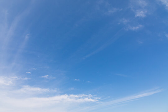 White clouds and blue sky