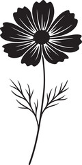 Obraz premium Daisy Flower Silhouette Icon