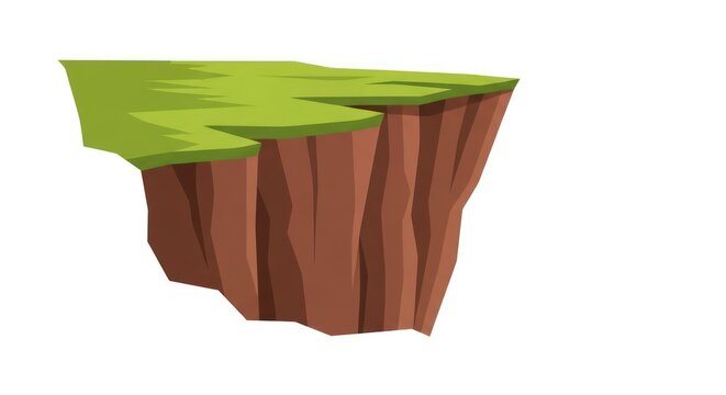 3D illustration of a cliff landscape.
