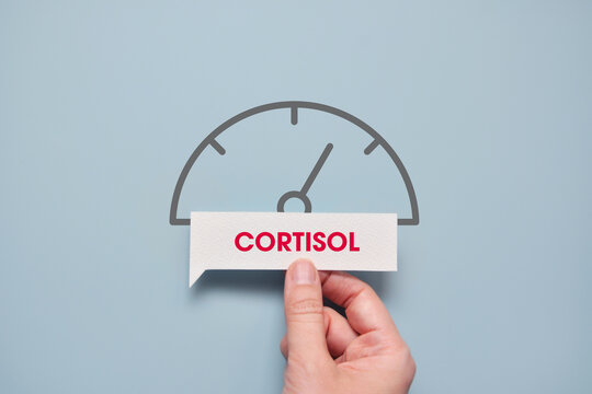 Cortisol Level Meter Stress Hormone Measurement and Health Monitoring Concept
