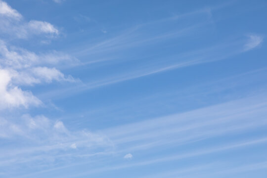 White clouds and blue sky