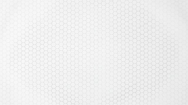 A clean white background featuring a repeating geometric hexagon pattern