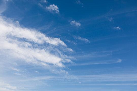 White clouds and blue sky
