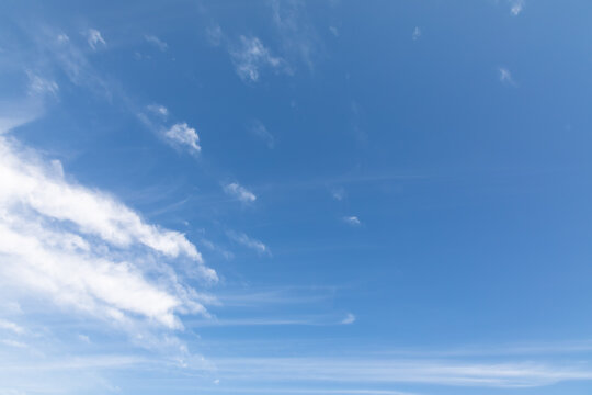 White clouds and blue sky
