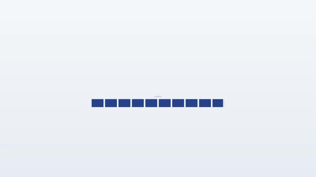 Segmented Horizontal Loading Bar Animation on Light Background