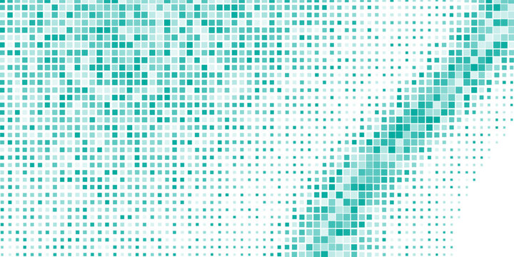 Blue Pixel Mosaic Background - Abstract Digital Grid Pattern With Modern Technology Texture