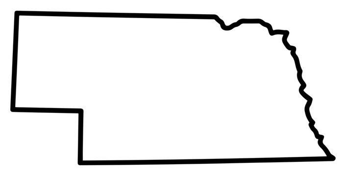 nebraska state map outline vector