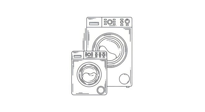 Washing machine and dryer home appliances.