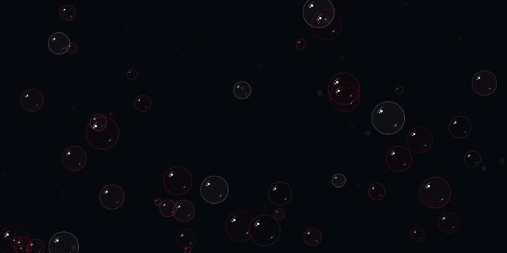 Abstract looping motion graphics with glowing neon particles in dark cinematic style