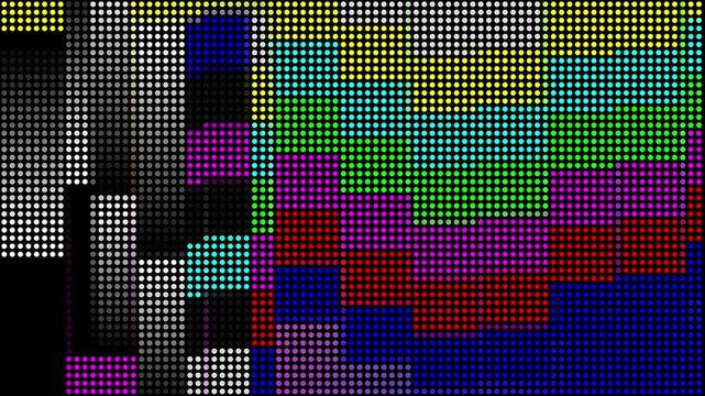 Abstract Multicolor Dot Grid Electronic Test Pattern Background