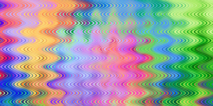 Abstract Colorful Wavy Line Gradient Background with Vibrant Optical Flow Pattern