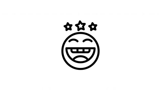 happy face animated icon