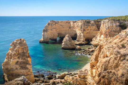 Cliffs of Marinha Beach, Algave, Portugal