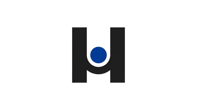 Abstract letter H logo. Modern geometric monogram symbol. Minimal business branding. Clean vector illustration