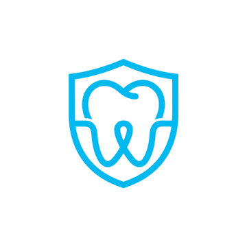 Blue tooth icon within a protective shield logo
