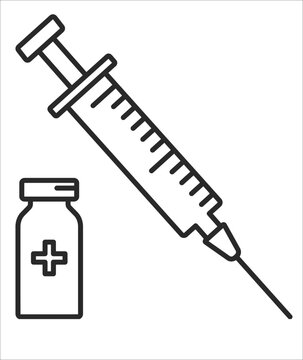 vector illustration of syringe