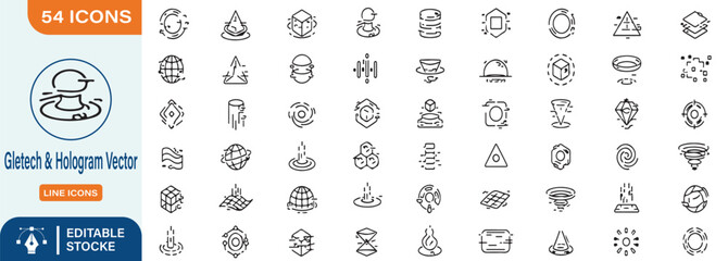 Fototapeta premium Instagram Templates Vector Icons editable Line Art Social Media Pack