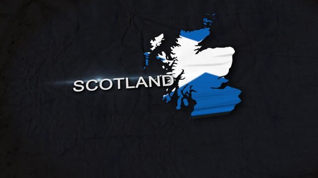 Scotland Map Animation 4K
