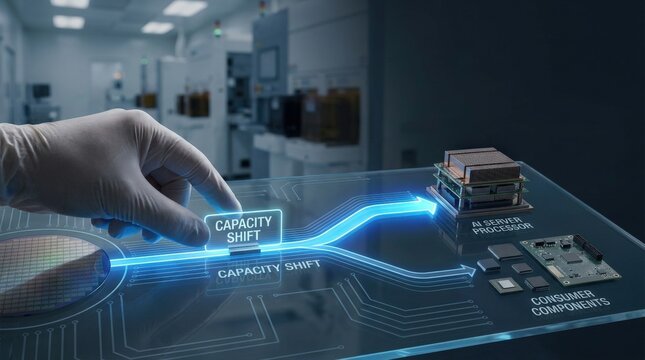 AI Upstream Broadening - Semiconductor production shifts focus toward AI processors, impacting supply for consumer electronics and expanding the AI manufacturing landscape.