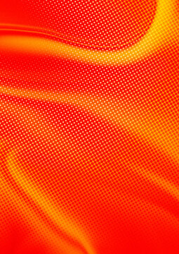 Abstract orange halftone pattern background with flowing curves and gradient texture