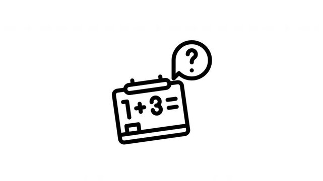 mathematical equation animated icon