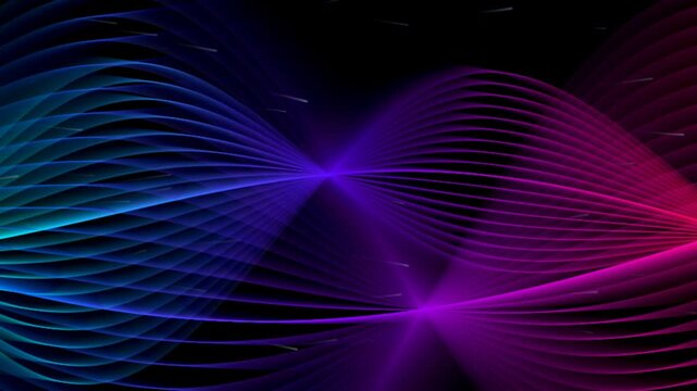 Abstract AI Flowing Silk Ribbons Wavy Lines Motion Graphic Loop
