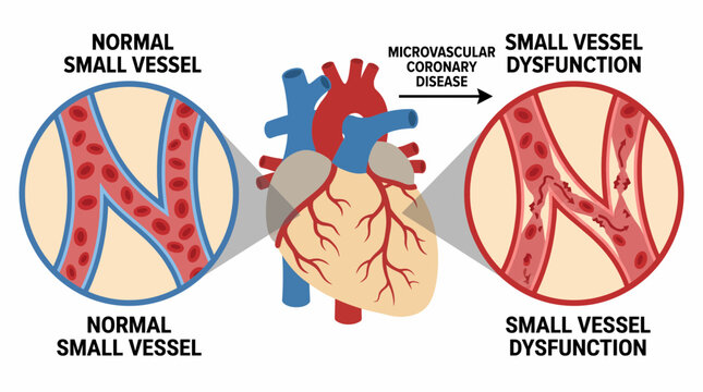 Microvascular Coronary Disease Small Vessel Dysfunction Diagram