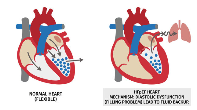 Heart Failure With Preserved Ejection Fraction HFpEF Mechanism