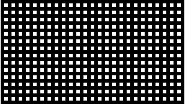 Dense Black and White Pixel Grid Pattern Background, Seamless Geometric Fine White Squares Matrix Vector, Minimalist High Density Square Pixel Grid Background. 
