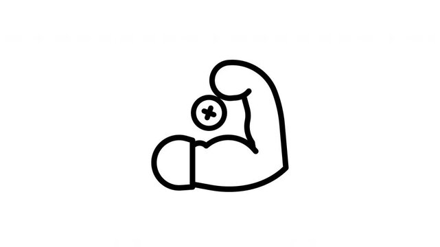 muscle flex animated icon
