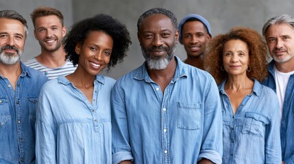 Fototapeta premium Diverse Group of Individuals Celebrating Together in a Modern Setting