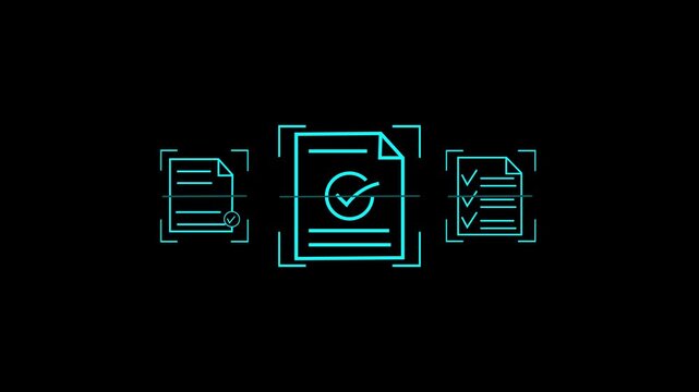 Mobile OCR document scanning technology for digital paperwork management, showing business professional using data to capture paper documents 4k video.