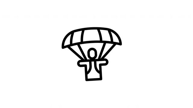 parachute animated icon