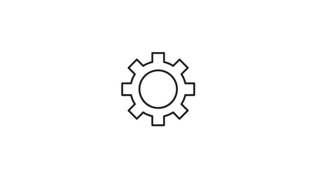 "Gear icon representing settings and process"