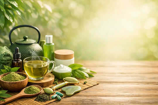 Natural Matcha Green Tea Spa and Wellness Products