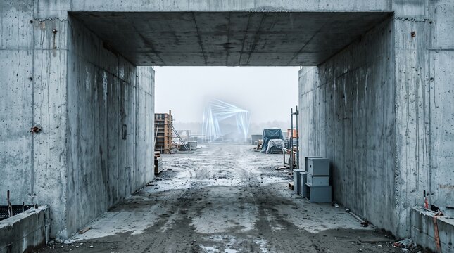 Unfinished corridor points toward delayed AI deployment