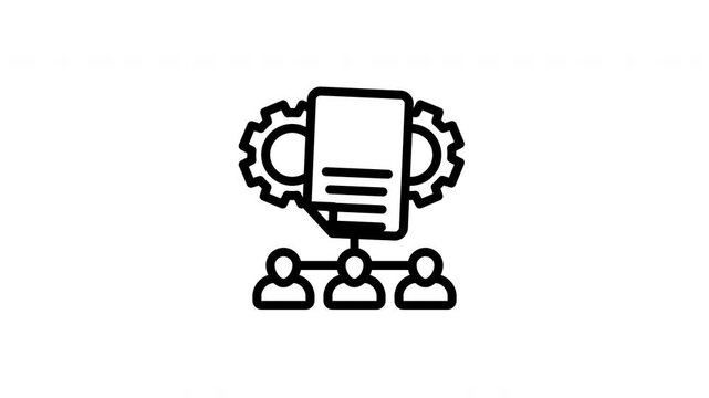 project management animated icon