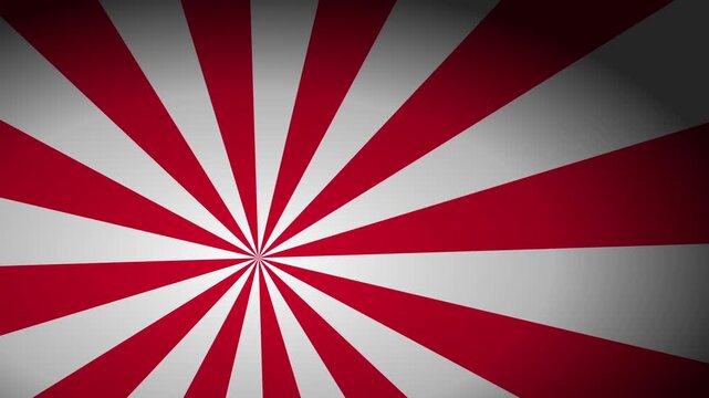 Indonesian Independence Day Background with Rotating Red and White Sunburst Rays for August 17 National Celebration