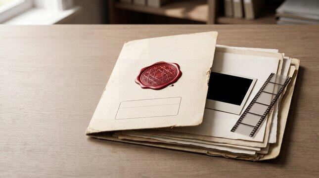Confidential Evidence File with Sealed Documents and Investigation Records