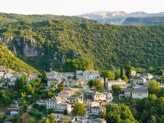 Fototapeta premium Vitsa Village at Dawn, Zagori Region, Epirus, Greece