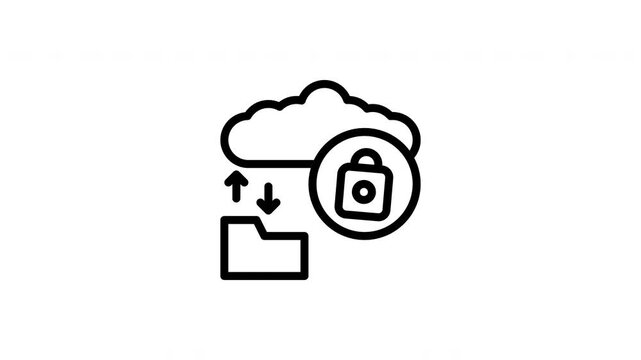 secure backup animated icon