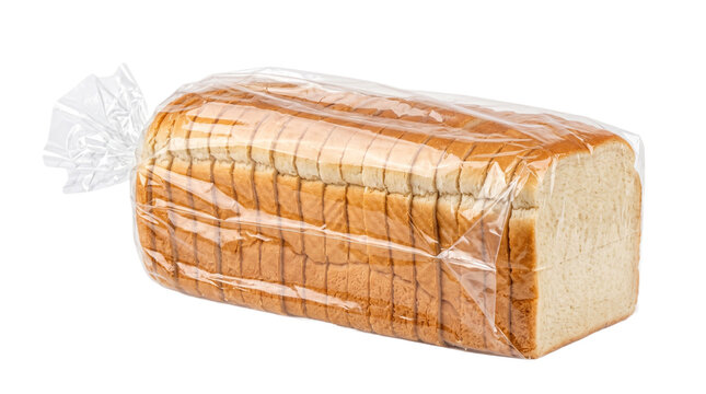 Bread Bag Sliced bread in plastic bag isolated on transparent background png Set against a pure solid white background RGB 255 to maximize extraction accuracy ensuring extreme color contrast