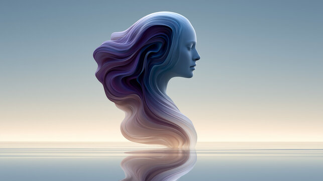 Woman with Colorful Inner Form Representing Identity and Self Expression