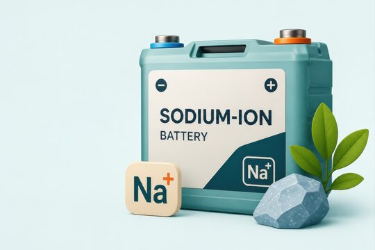 Sodium ion battery concept with sustainable energy storage and plant