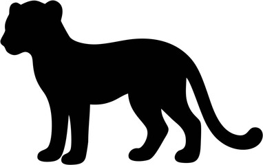 Cheetah Cub Silhouette Vector... © Aura Artistry