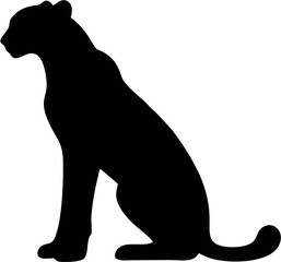 Sitting Cheetah Silhouette Ve... © Aura Artistry