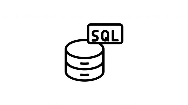 SQL database animated icon