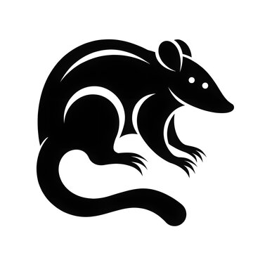 black silhouette of a mouse