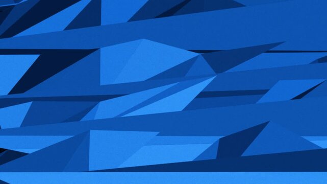 Abstract geometric blue polygon surface motion background graphic featuring slow-moving surfaces, perfect for clean corporate backgrounds and modern design