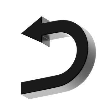 3d icon back arrow